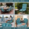 High back outdoor chair cushion waterproof anti-fading removable and washable cushion dark blue 45*107*3cm