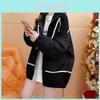 Cozy Autumn Winter Wool Cardigan With Splicing Design For Women Casual Wear