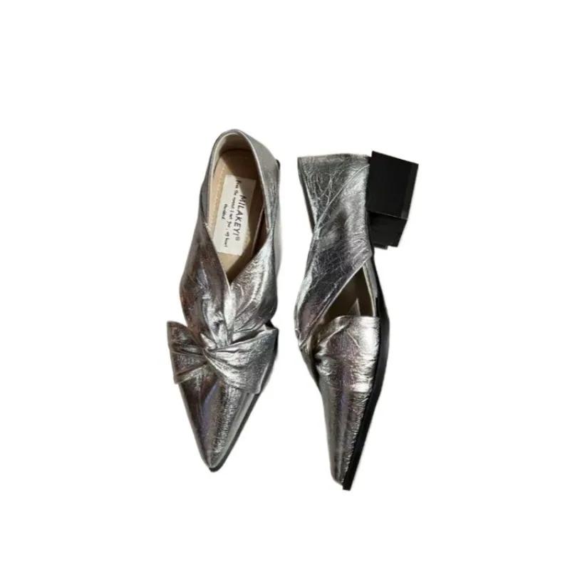 Fashion 2025 Fashion New Slip on Women’s Low Heel Pumps Retro Pointed Toe Office Elegant Comfortable Classic Career Shoes Zapatos Mujer