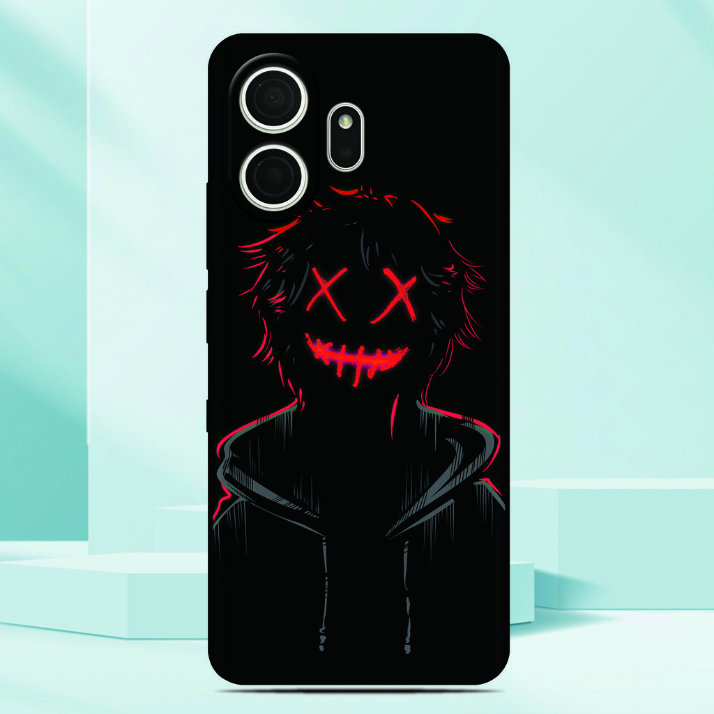 Anime Bad Boy Devil Phone Case For TCL NxtPaper 70 Pro 5G Painted TPU Black Back Cover Soft Silicone Funda Screen Protector Film