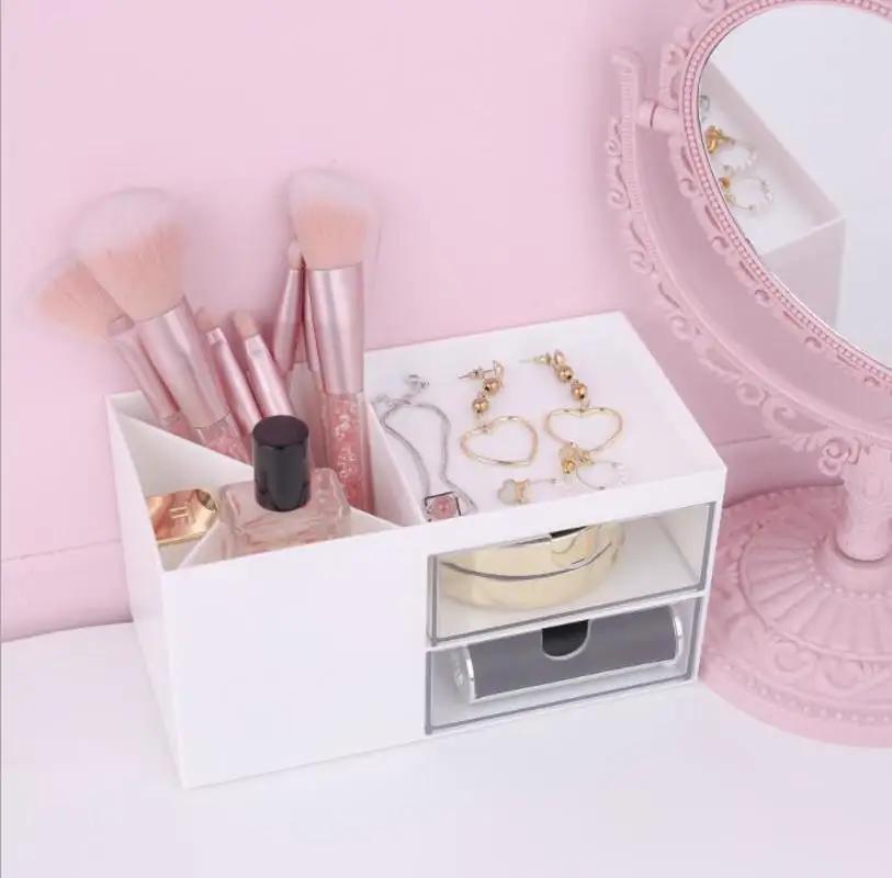 Desk Office Organizer Storage Holder Desktop Pencil Pen Sundries Box Jewelry Stationery Case Makeup Container