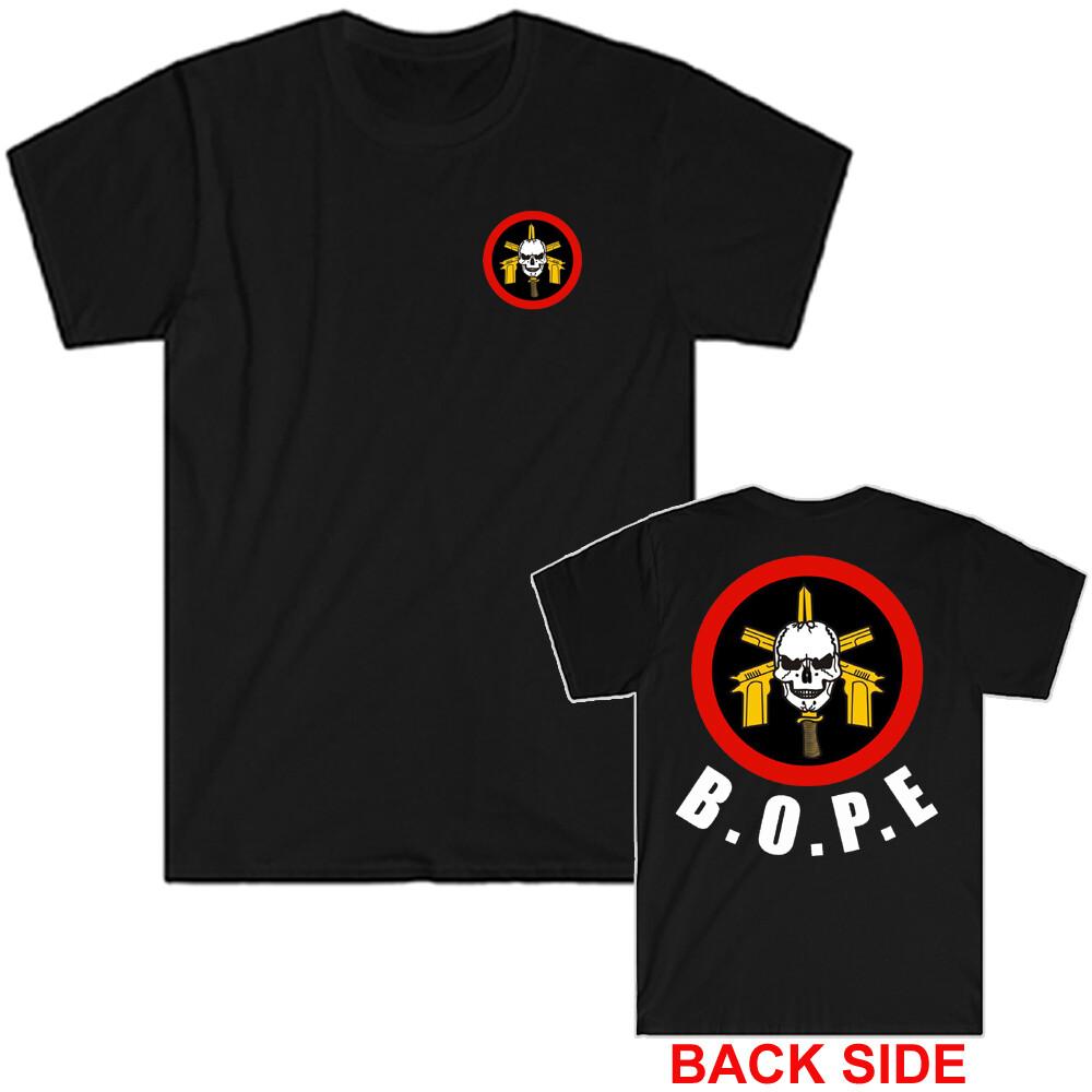 BOPE Tropa De Elite Men s Black Size S-5XL 2 sided Unisex T-Shirt S