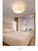 Minimalist Feather Chandelier for Bedroom or Children's Room - French Cream Design