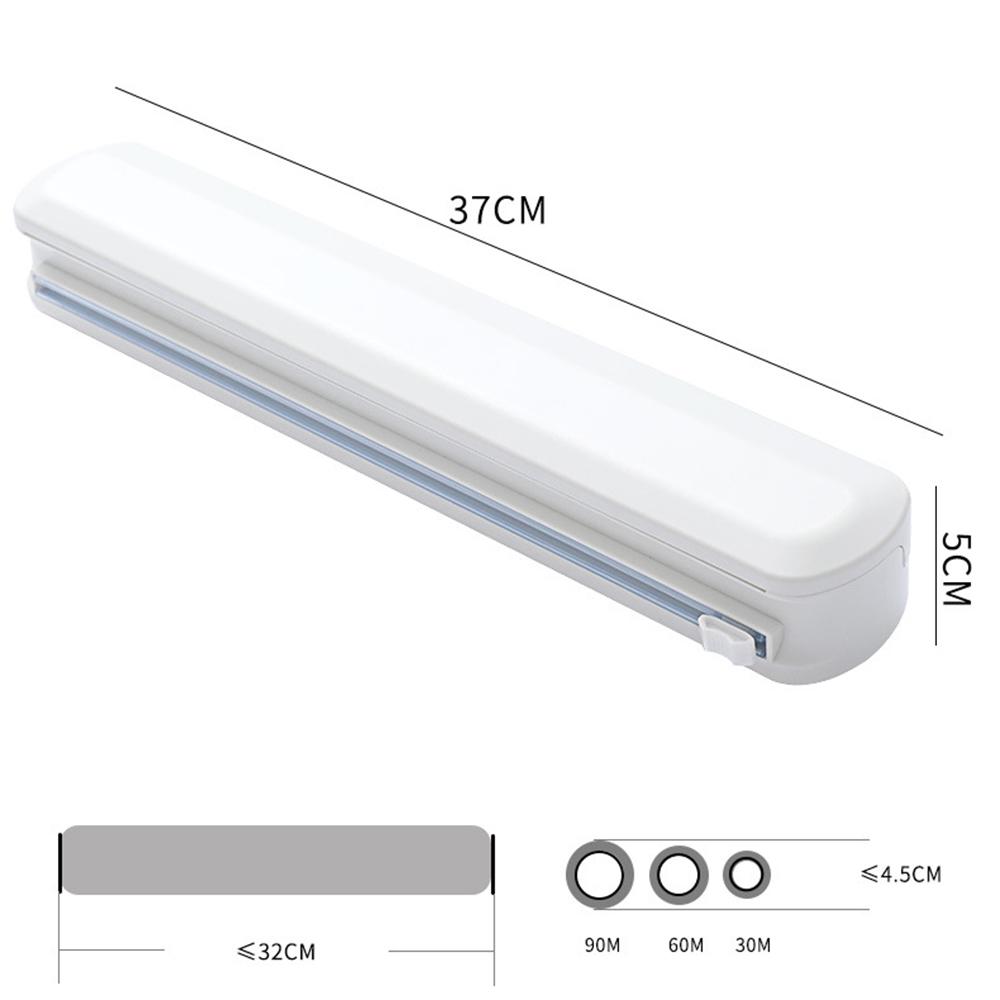 

Резак для свежей пленки, кухонные принадлежности, диспенсер для пищевой пленки, пластиковый резак, фольга, держатель для хранения пищевой пленки, кухонный бытовой грязно-белый
