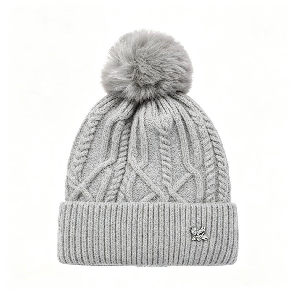 Warm Winter Hat Ear Protection Pompoms Hat Casual Crochet Women's Hat Outdoor