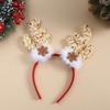 Snowflake Pattern Christmas Antler Headband Cute Sequined Antlers Headwear  Prom Props