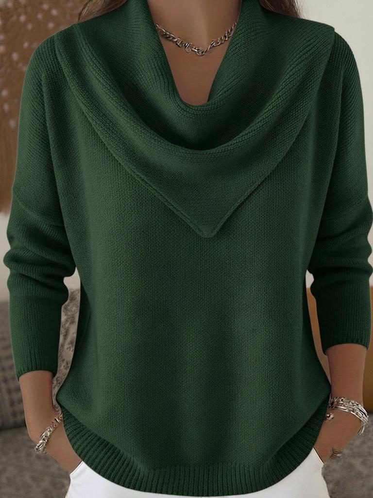 2025 Women's Autumn/Winter Solid Color Long Sleeve Sweater