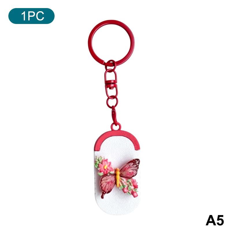Compact Pill Organizer with Keychain Ideal for Travel and Daily Medication Storage A5