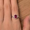 Women Oval Cubic Zirconia Finger Ring Wedding Engagement Jewelry Gift