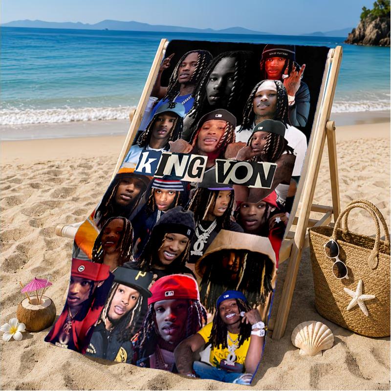 King Of The Rapper Beach Towel, Microfiber Beach Towel, Perfect For Pool, Beach, Travel, Home Decor Beach Party Fan gifts