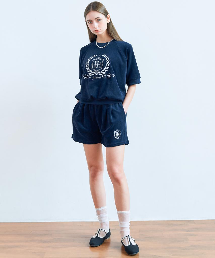 THEFRHT Terry Logo Half Sweatshirt (Navy)