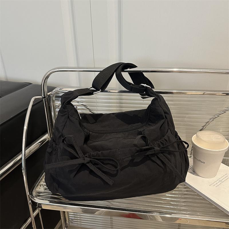 Casual Lightweight Pleated Tote Bag  Simple Large Capacity Shoulder Bag Versatile Commuter Crossbody Bags For Women Gifts