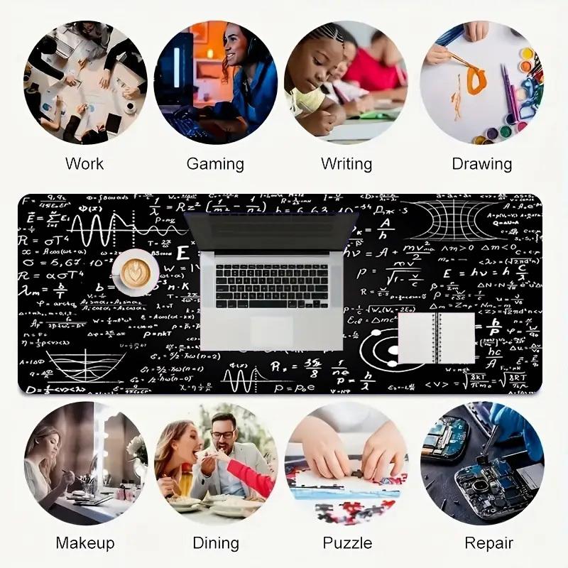 1PC Physics Oversized Mouse Pad - Non-Slip Rubber Base Perfect for Office School Esports Home Decor Desk Mat 296A