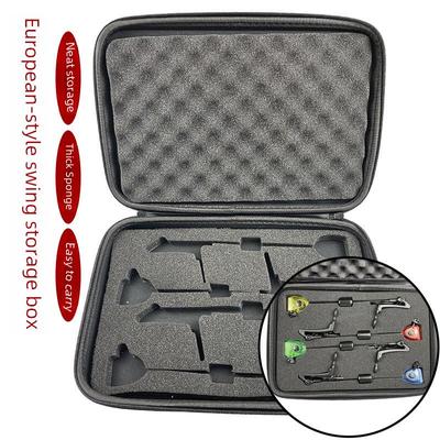 European Style Fishing Alarm & Tackle Bag: Hard Rod Swing Tip Tensioner Storage Box with Zipper