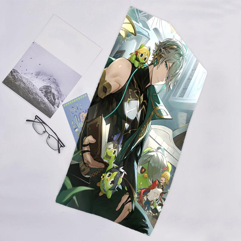 1pc Genshin Impact Alhaitham2 Beach Towel, Beach and Seaside Swimming Pool Equipment, Fashion Pattern, Rectangular, Travel Essentials
