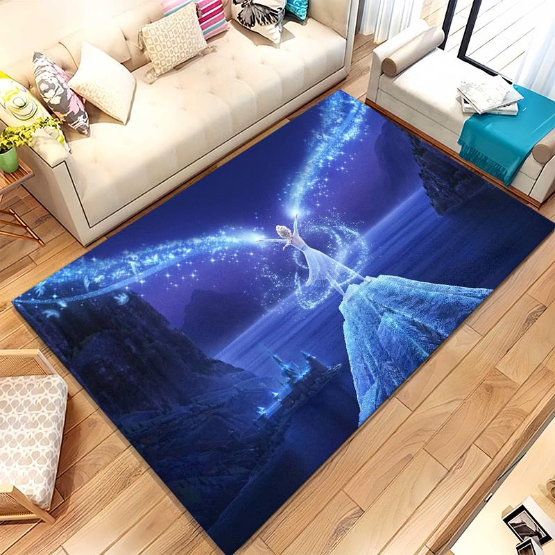 Cartoon F-Frozen girls Living Room Non-Slip Area Rug Soft Carpet for Bedroom Kids Playroom Sofa,Home Decor Doormat Gift