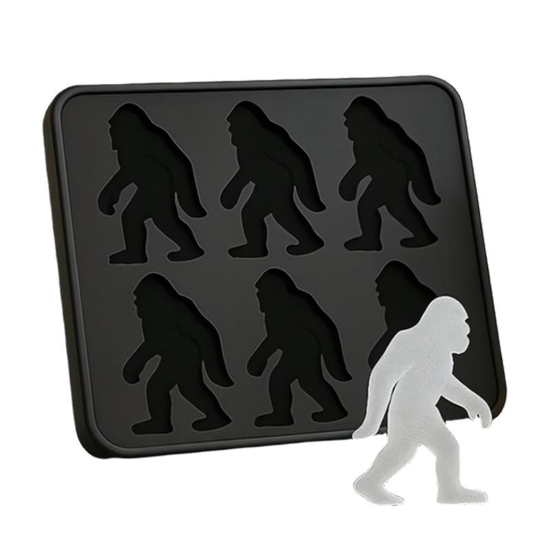 

Ice Cubes Mold 6 Cavity Creative Big Feet Shape Ice Tray For Whiskey And Beverages Party Drinks Easy Release Reusable чорний