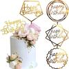 1Pcs Gold Acrylic Letter Happy Birthday Cake Party Supplies Decoration