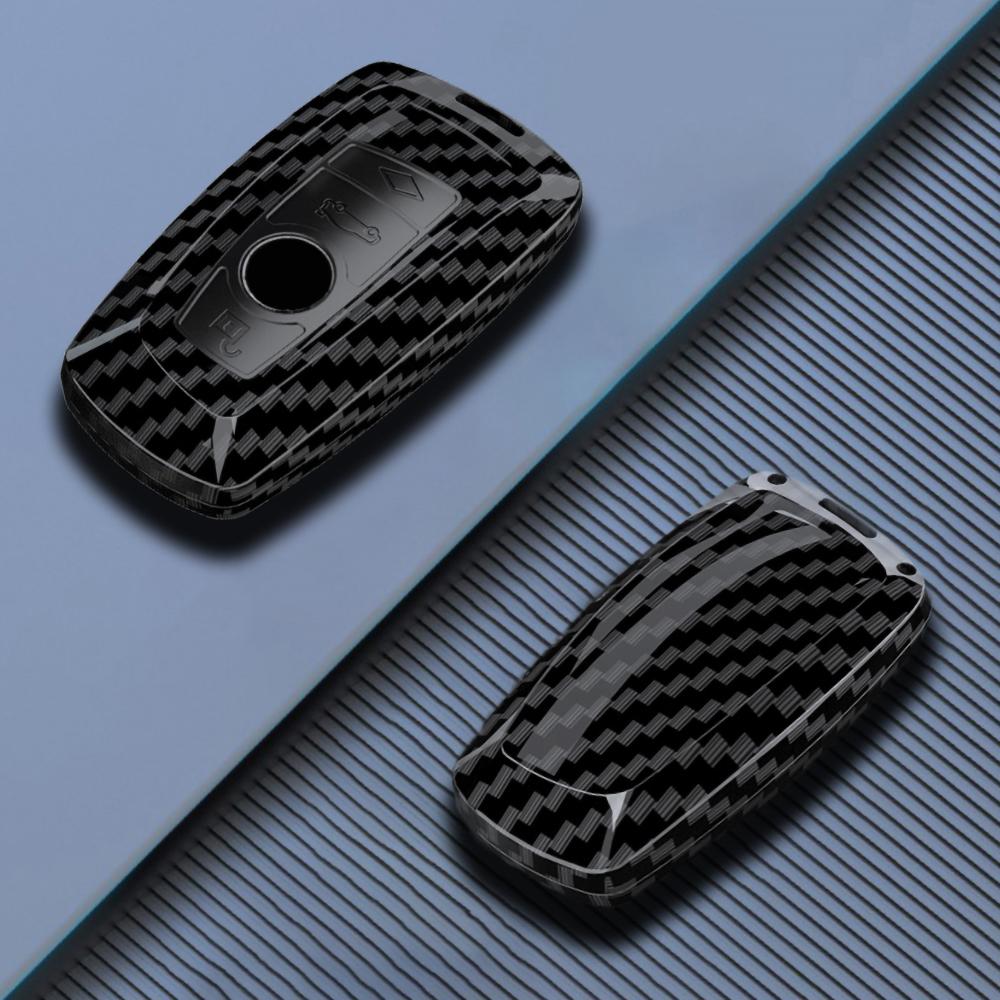 Abs Carbon Fiber Car Key Case Cover For Bmw 1 2 3 4 5 6 7 Series X1 X3 X4 X5 X6 X7 F10 F20 F30 G20 G30 G01 F15 F16 G02 G05 F34