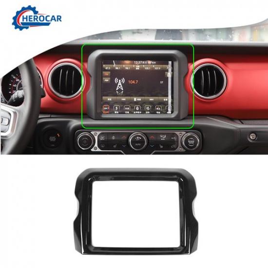 

Center Console 8.4 GPS Navigation Cover Trim For Jeep Wrangler JL JT 18+ Black