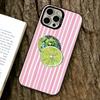 Lemon Cool Stripe Pattern Phone Case For iPhone 17,16,15,14,13,12,11 Plus,Pro Max,XS,Colored Silver Plated Inside Cover