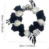 Halloween Skull Wreath Creepy Decorations Ornament Spooky Scene Flower