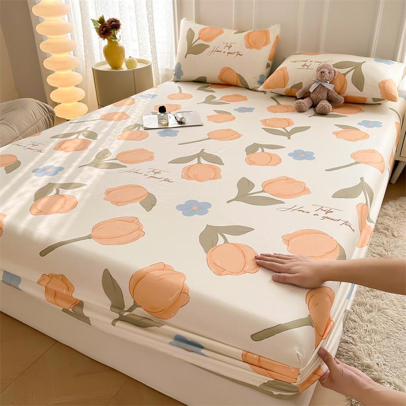 Einzelbettlaken aus reiner Baumwolle in Mutter- und Babyqualität, bedruckter kleiner, frischer Matratzenbezug für Einzel- und Doppelschlafsäle aus reiner Baumwolle