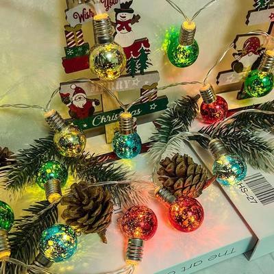 10 LED 1.5M Christmas Star Light String Decor Tree Pendant Christmas Lights Star/Ball/Bulb Shape Garland Lamp String