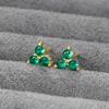 Korean Earrings Geometric Triangle Color Piercing Ear Stud Ximang Seller in Europe and America Mini Bone Studs Simple
