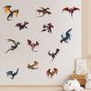 Cartoon Flying Dragon Wall Stickers, Minimalist Animal Art for Kids Room Nursery Decor, Self-Adhesive