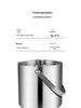 3L Stainless Steel Ice Bucket with Thick Handle, Double-Layer Insulation for Beer, Wine, and More