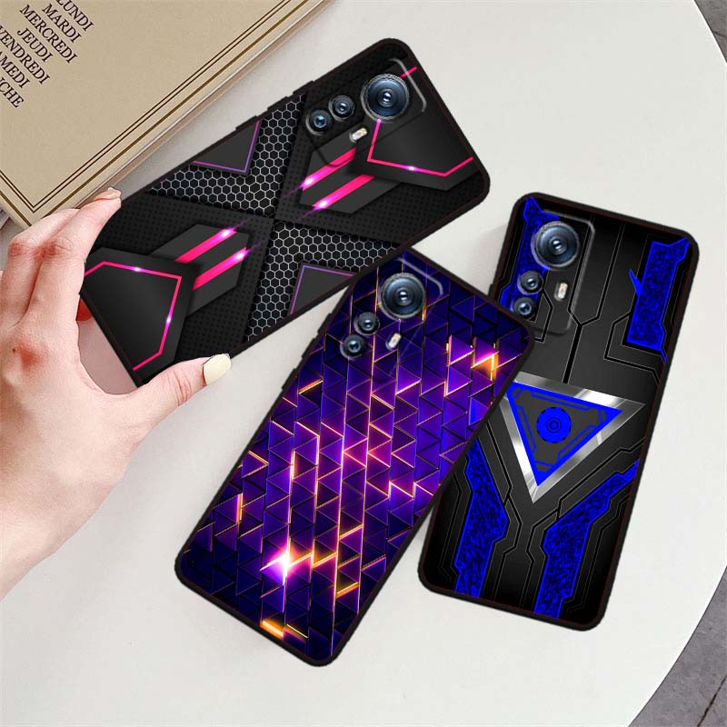 Technology Carbon Fiber Art For Xiaomi Mi 15 14 13 13T 12 12T 12S 11 11i 11T Pro Ultra Lite 5G Black Soft Phone Case