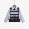 Pulover Dama Plus Size Blocuri de Culoare Guler Polo Patchwork - Tricotaje Subțiere Două Piese pentru Iarna 2025