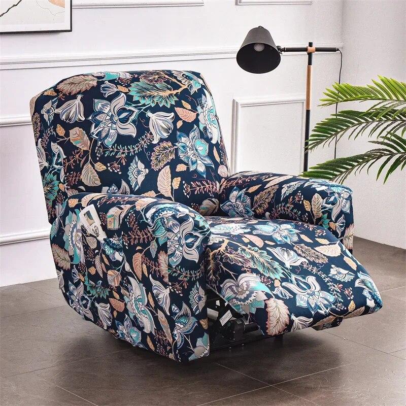 Nordic Flowers Recliner Sofa Covers Lazy Boy Elastic Sofa Protector Slipcover Relax Armchair Cover Lounge Home Pets Anti-Scratch
