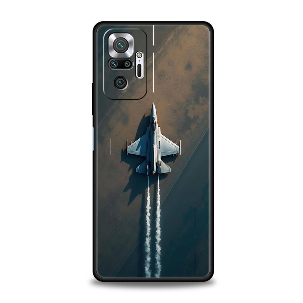 Aircraft Airplane Cool Phone Case For Xiaomi Redmi Note 14 13 12 5G 11 10 Pro Plus 4G 9S 9 14C 13C 12C 10C 9C 9A Soft TPU Cover