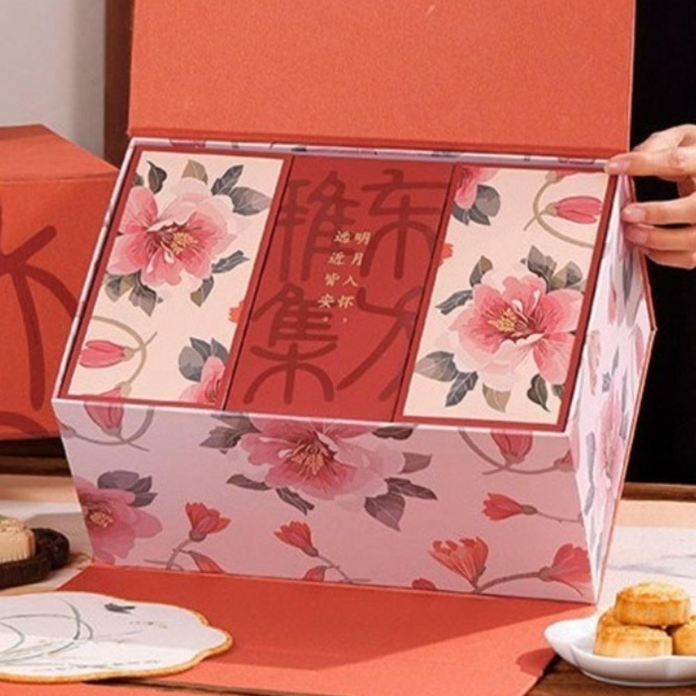 Chinese Style Mid-Autumn Festival Gift Box Luxury 12-grain Moon Cake Box Empty Box Egg Yolk Crisp Packaging Box Gift Giving