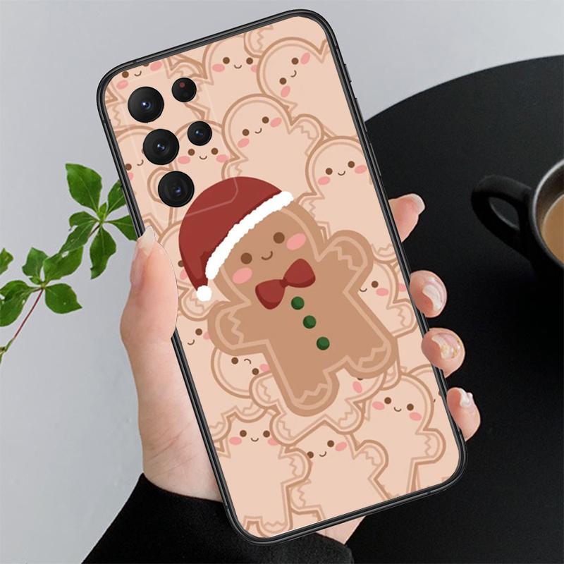Coque de téléphone dessin animé esthétique de Noël pour Samsung A55 A16 A56 A36 A35 A15 A53 A54 A33 A34 A25 A05S A52 A52S A14 A24 A26 A71