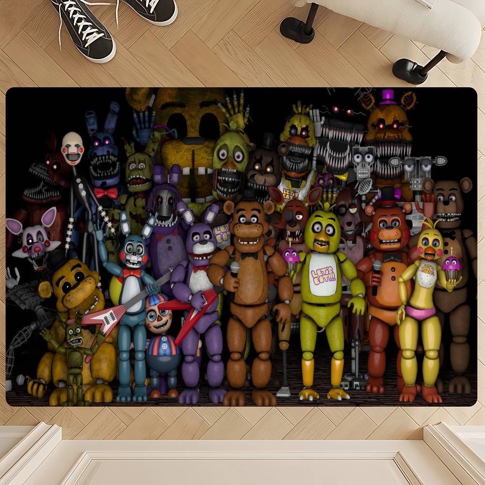 F-Fnaf Five-nights-At-Freddys Bathroom Mat Kids Room Bedroom Decoration Balcony Anti-Slip Doormat Living Room Bedside Area Rugs