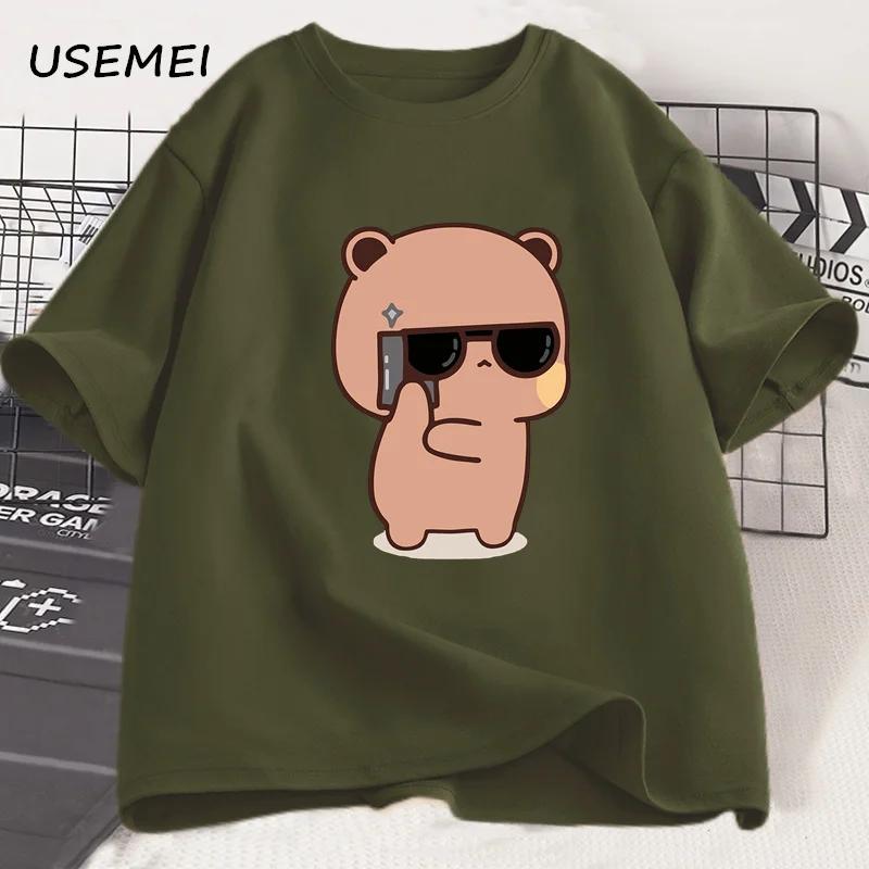 Bubu Dudu Couple Tshirt Bear Panda Are Spy Love Things Couple Do Tshirt Cute Matching Coton T-shirt Womgn Men Gift Valentines