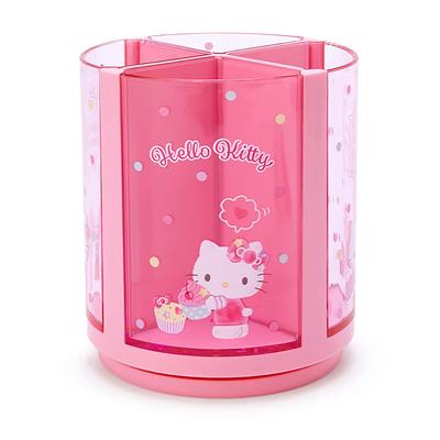 Sanrio Sanrio Pen Stand Pink Plastic Hello Kitty Kitty Kitty 360 Degree Rotation Pen Stand Pen Holder Cosmetic Makeup Brush Tulle Pet Character 213110