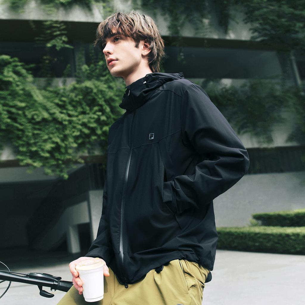 FILA Fitness Outdoor Windproof Breathable Hooded Long Sleeve Jacket Unisex Jacket A51U531701F-BK