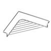Stainless Steel Corner Sink Shelf Dish Drying Rack with Triangular Design Drainage for Sponges Soap Plates Cups Kitchen Counter