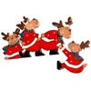 Colorful Christmas Door Frame Decoration Wood Material Santa Claus and Elk Design Suitable for Home Office and Parties