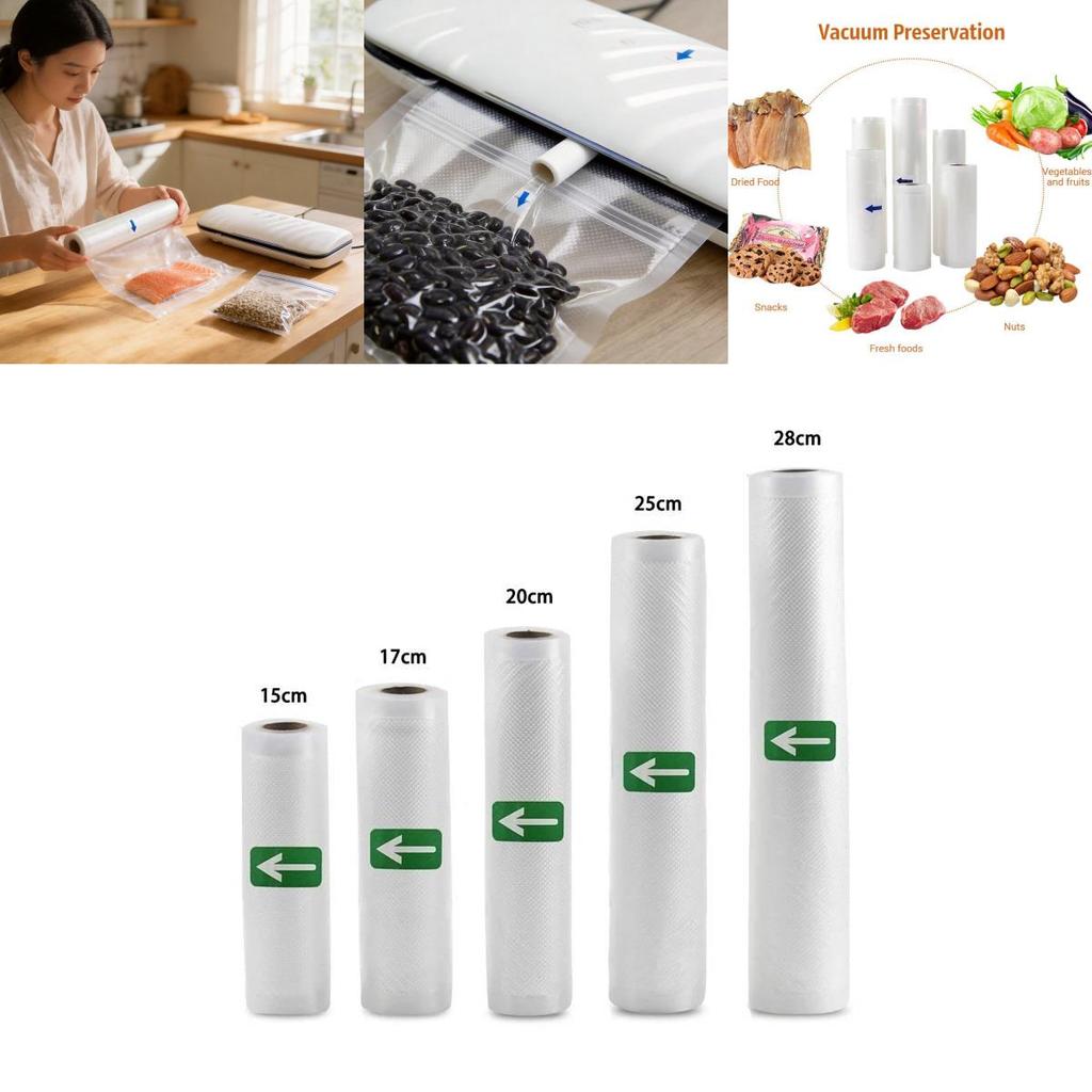Food Storage Vacuum Sealer Bags With Pepa Material For Kitchen Preservation And Fresh Food Storage