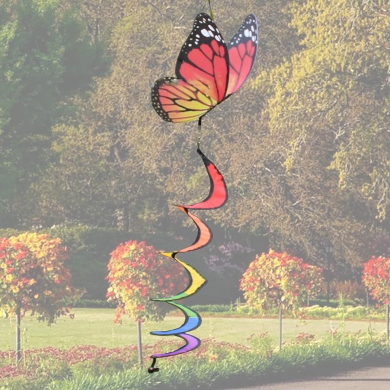 Hanging Butterfly Curlie Wind Spinners Twisters for Dynamic Balcony Home Garden Eye Catching Indoor Outdoor Decoration