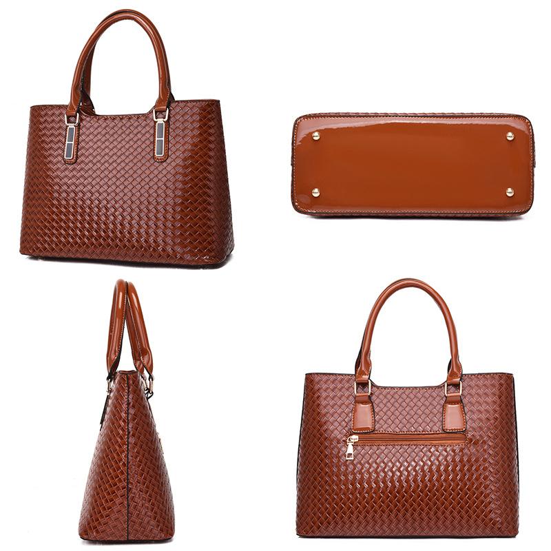 New fashionable large-capacity woven mother and child bag women's shoulder portable messenger bag trendy fashion