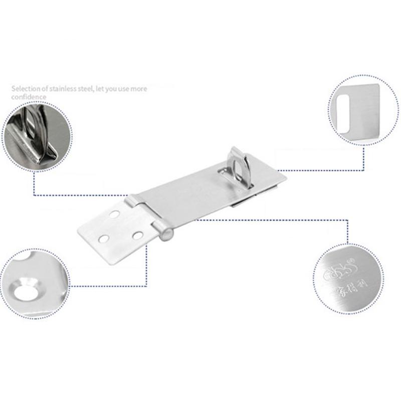 Portable Home Stainless Steel Hasp Door Lock Buckle Locker Latch Bolt Secure WM Portable Home Stainless Steel Hasp Door Lock Buckle Locker Latch Bolt Secure WM
