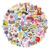 50Pcs Waterproof Hawaiian Cartoon Stickers VSCO Style for Laptop Outdoor Decoration