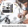 Rechargeable Wireless Soldering Iron Set With Digital Temperature Control And Complete Accessory For Precise Welding Job
