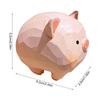 Hand-made Wooden-Pig Figurine Zodiac Theme Desk Decoration Gifts Solid Woods Material